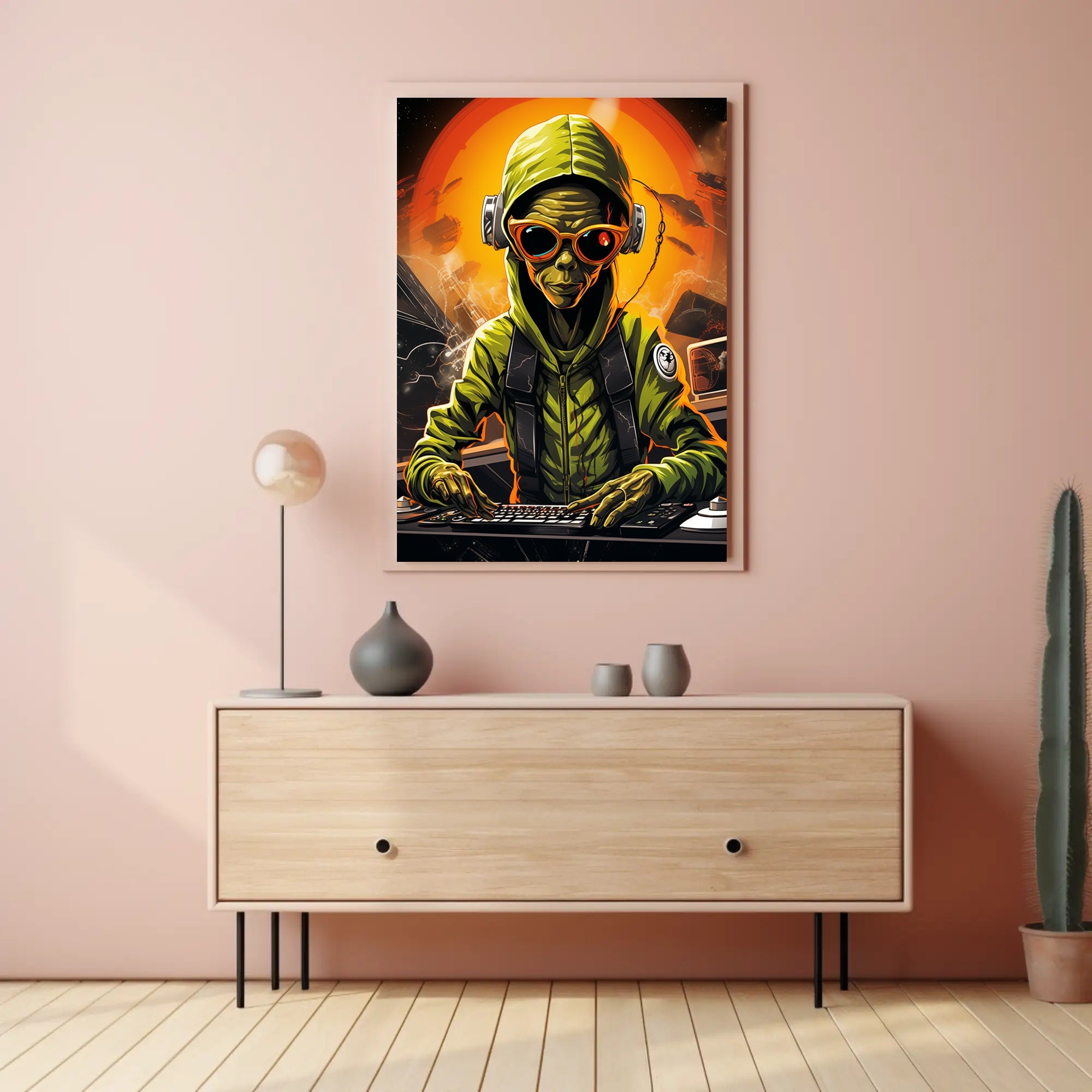 Alien Dj In Space Poster
