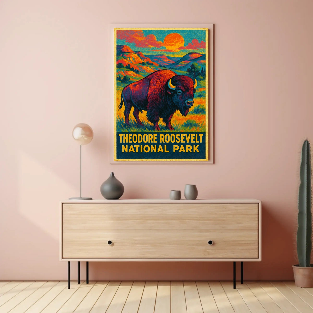 Roosevelt National Park Vintage Travel Collector Poster