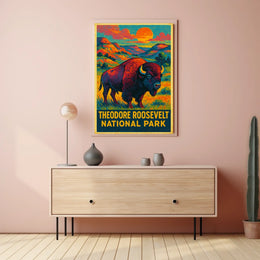 Roosevelt National Park Vintage Travel Collector Poster
