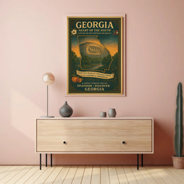 Discover Georgia Heart Of The South Poster
