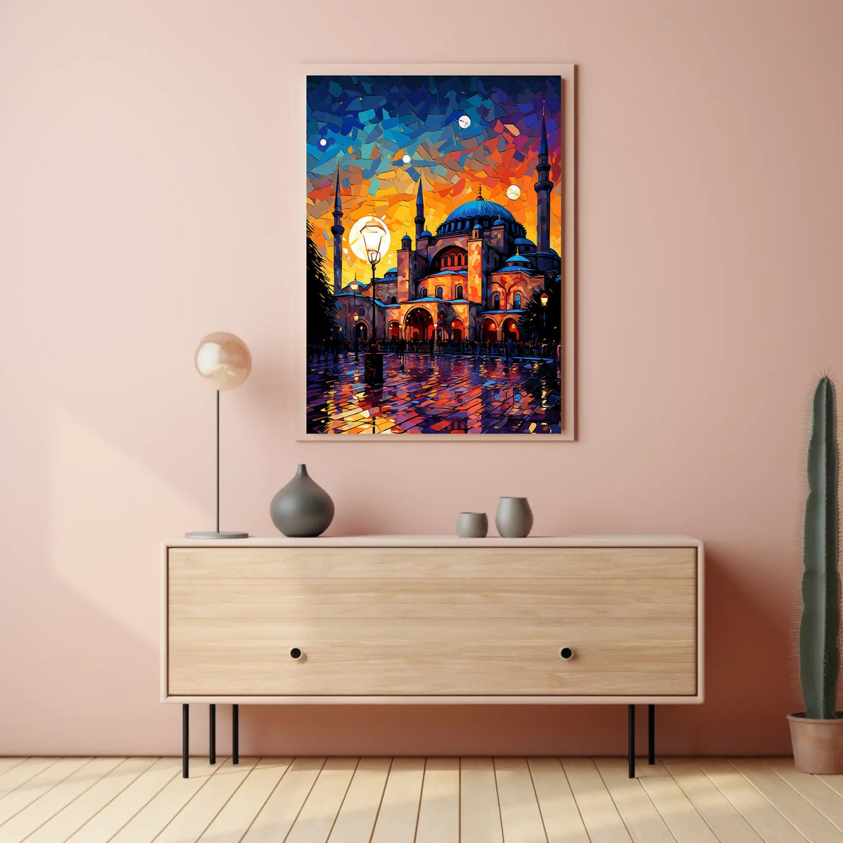 Historic Grandeur Istanbul Evening Lights Cultural or Heritage Poster