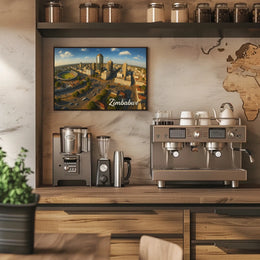 Zimbabwe Cityscape Poster