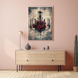 Roses And Candlelight Poster