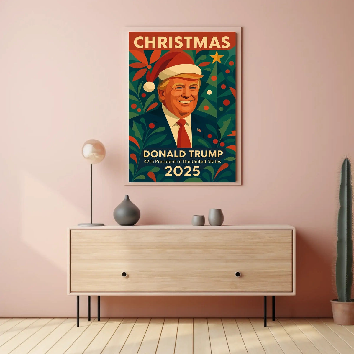 Christmas Cheer in Santa Style - Artistic Poster