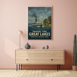 Travel the Great Lakes Poster