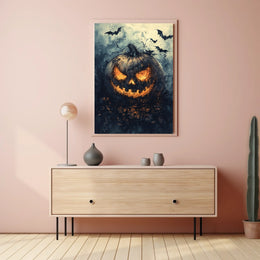 Halloween Mischief Artwork Featuring Jack-o'-Lantern Cultural Poster