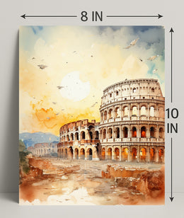Colosseum At Sunset Poster