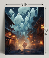 Ghostly Night In The Village Poster