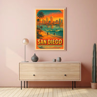 San Diego Surfing Paradise Poster