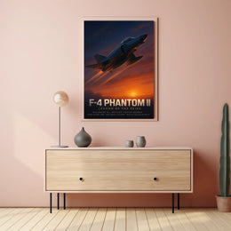 F-4 Phantom II Fighter-Bomber Vintage Military Recruitment Poster PosterGoat