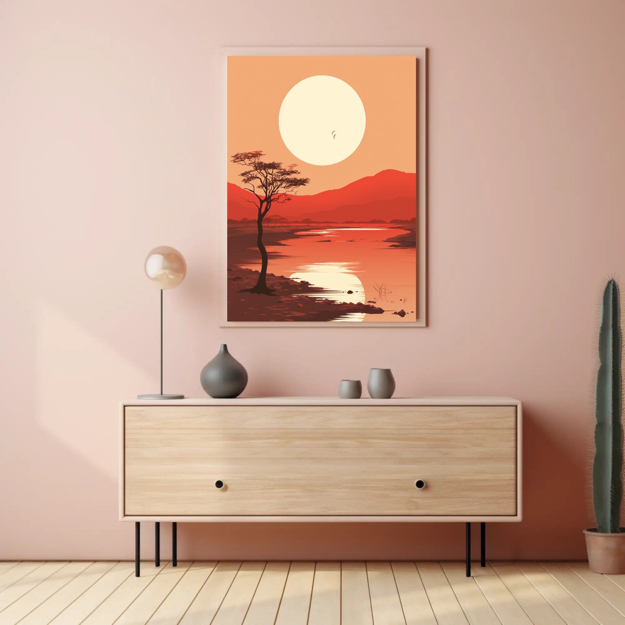 Tranquil Sunset Over The Savannah Poster
