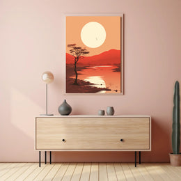Tranquil Sunset Over The Savannah Poster