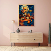 Albert Einstein Vintage Nobel Prize 1921 Portrait Relativity Science Wall Art Decor Poster
