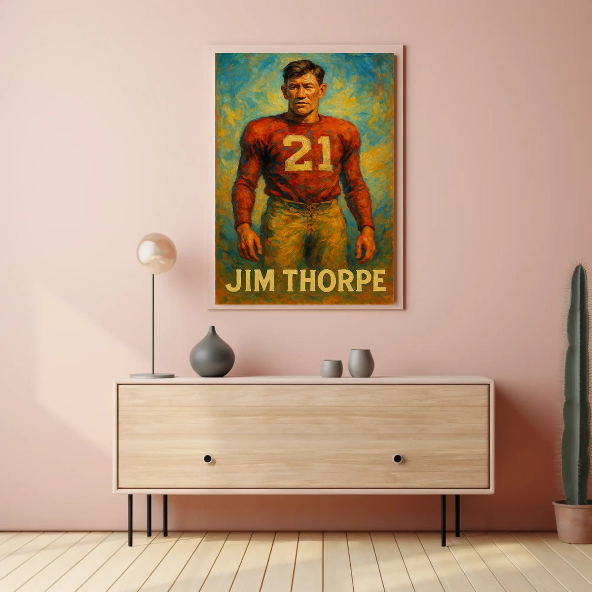 Jim Thorpe Iconic Athlete Poster