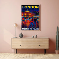Frost On The Thames Poster