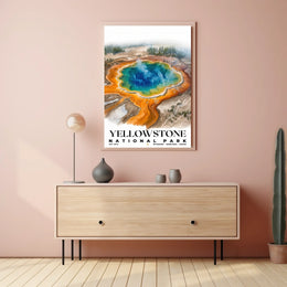 Yellowstone Watercolor Wall Art Poster