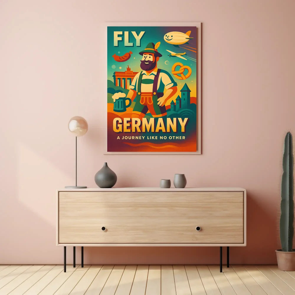 Germany Travel Adventure Retro-Modern Illustrated Travel Poster PosterGoat