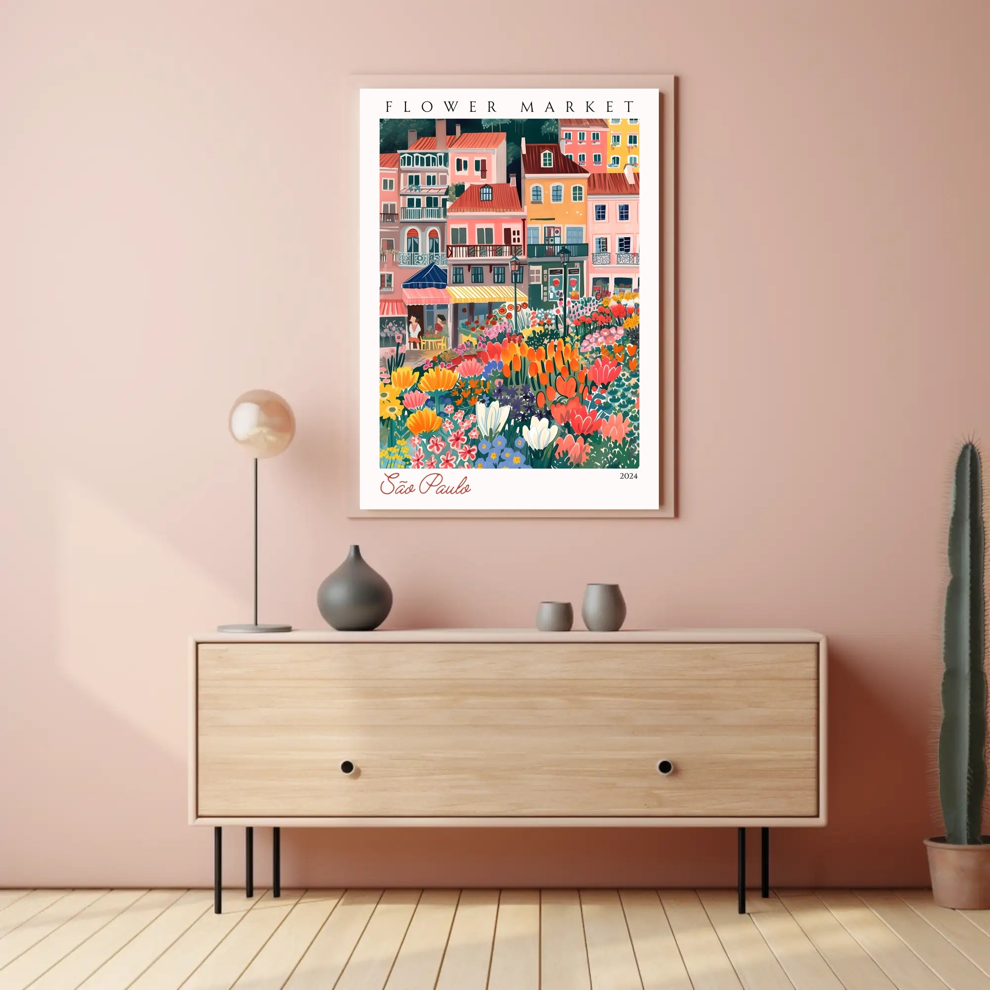 São Paulo Flower Market 2024 Poster PosterGoat