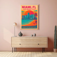 Miami, FL The Magic City Poster
