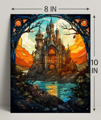 Enchanted Castle At Sunset Poster