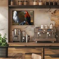 Exotic Parrots in Jungle Wildlife Animal Poster