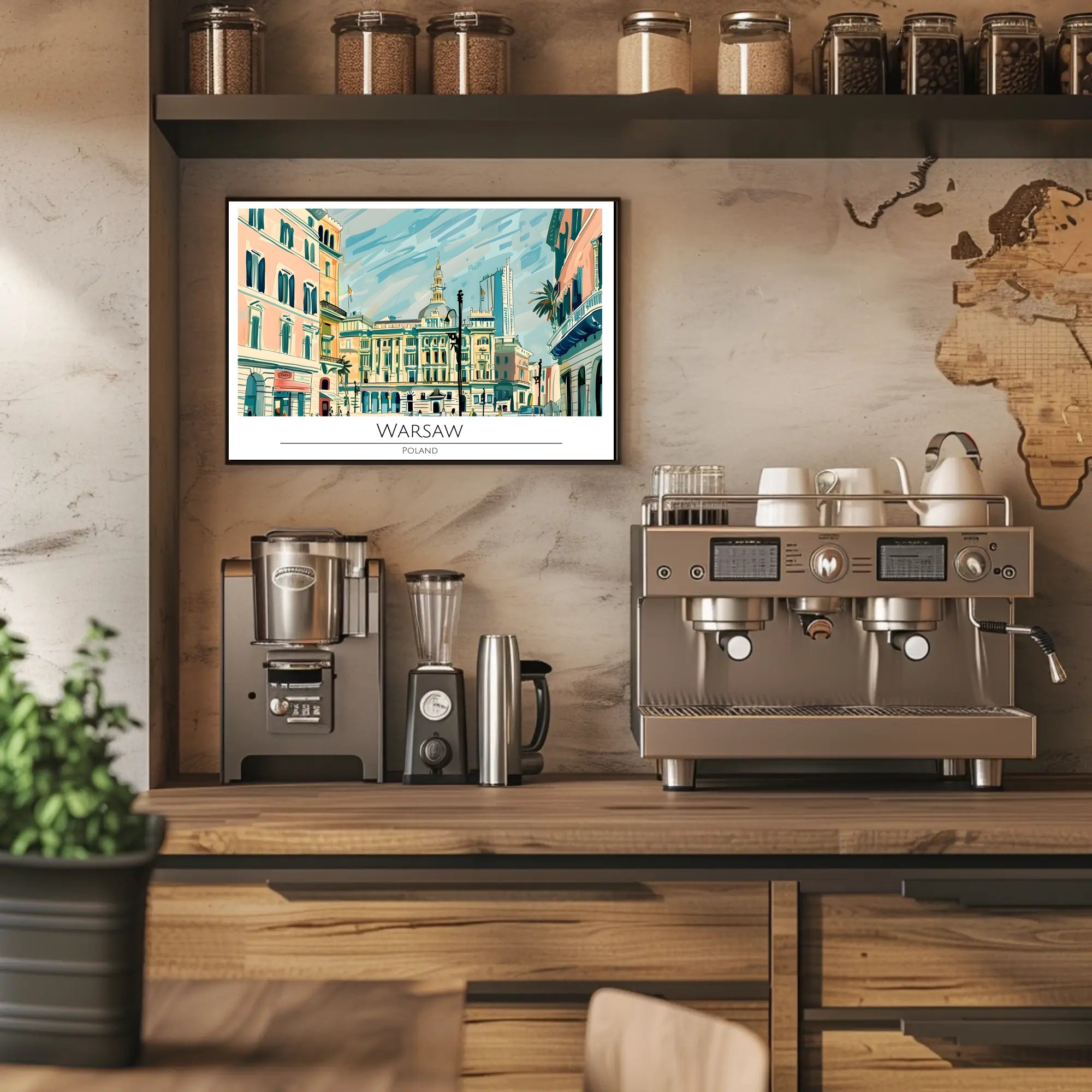 Vibrant Warsaw Cityscape Poster PosterGoat