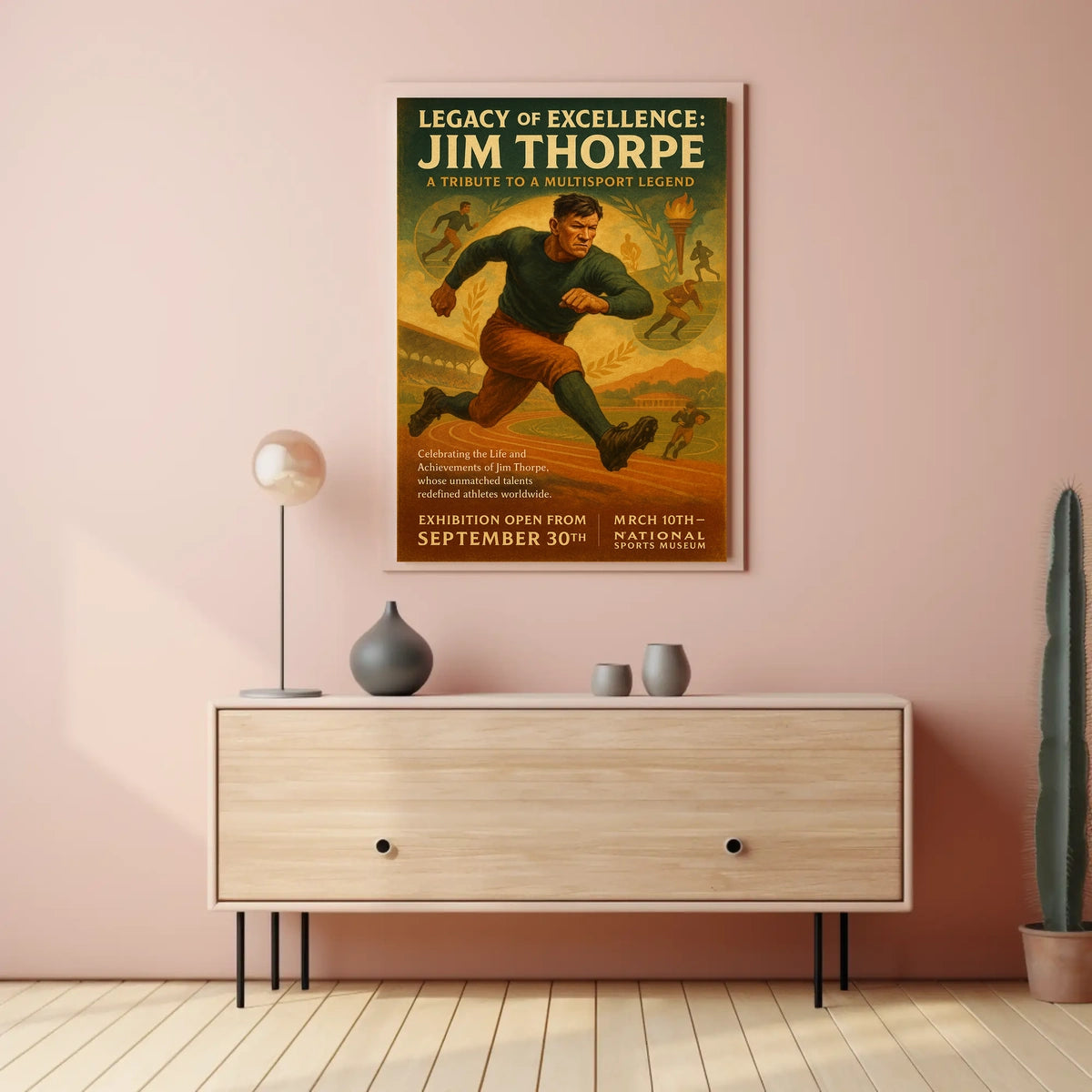 Jim Thorpe A Tribute to a Multisport Legend Poster