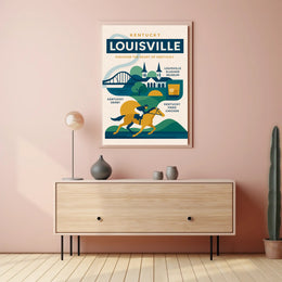 Louisville Charm: Modern Travel Poster PosterGoat