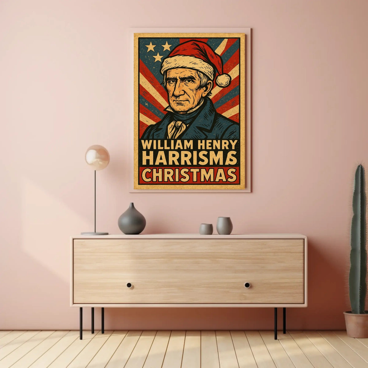 William Henry Harrison Christmas Poster