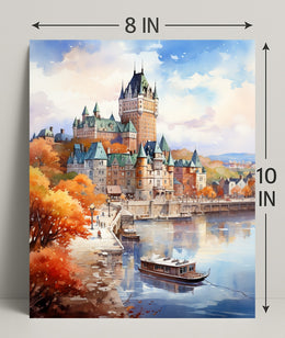 Autumn In Quebec City Poster