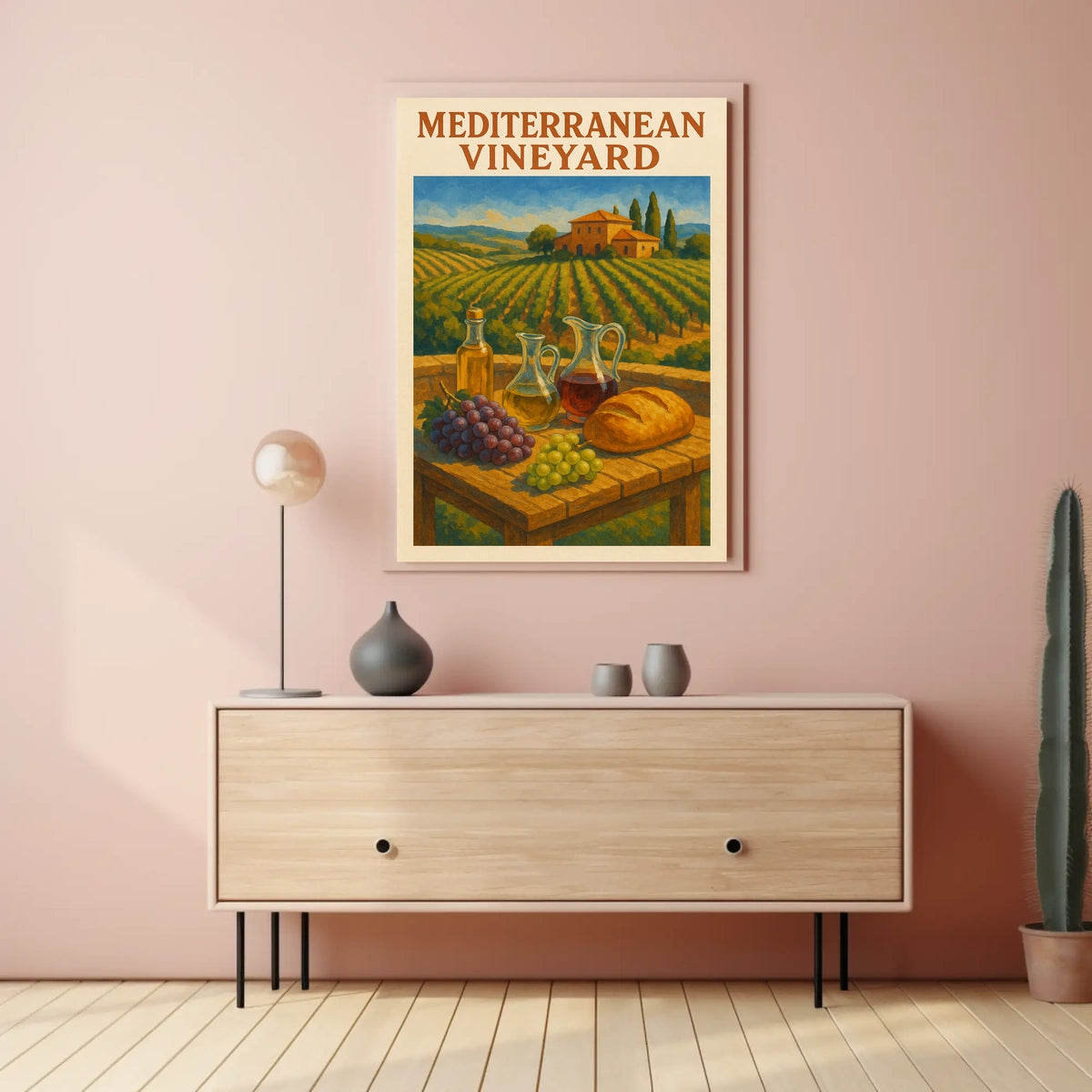 Mediterranean Vineyard Poster