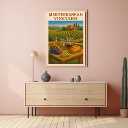 Mediterranean Vineyard Poster
