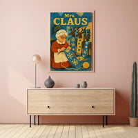 Mrs. Claus And Her Reindeer Poster
