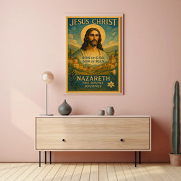 Divine Jesus Christ Vintage Iconography Cultural or Heritage Poster
