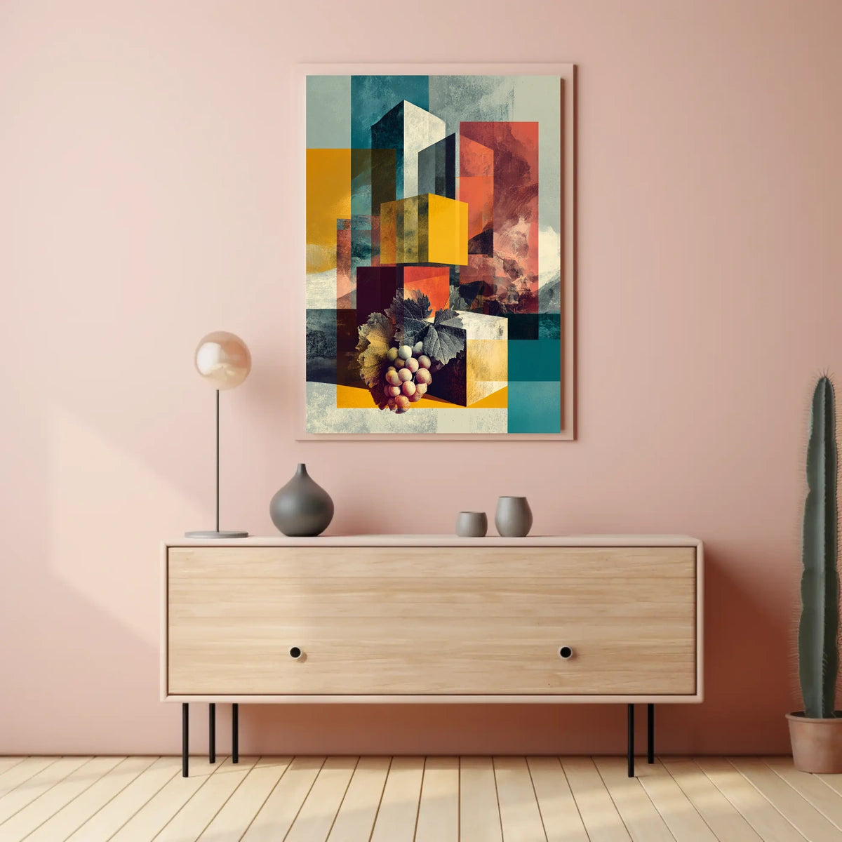 Abstract Geometric Landscape Abstract Poster