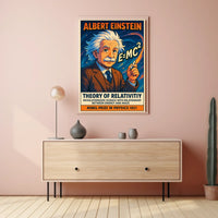 Einstein Relativity Vintage Physics Student Poster