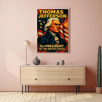 Thomas Jefferson Third President Poster Wall Art Decor