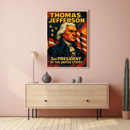 Thomas Jefferson Third President Poster Wall Art Decor