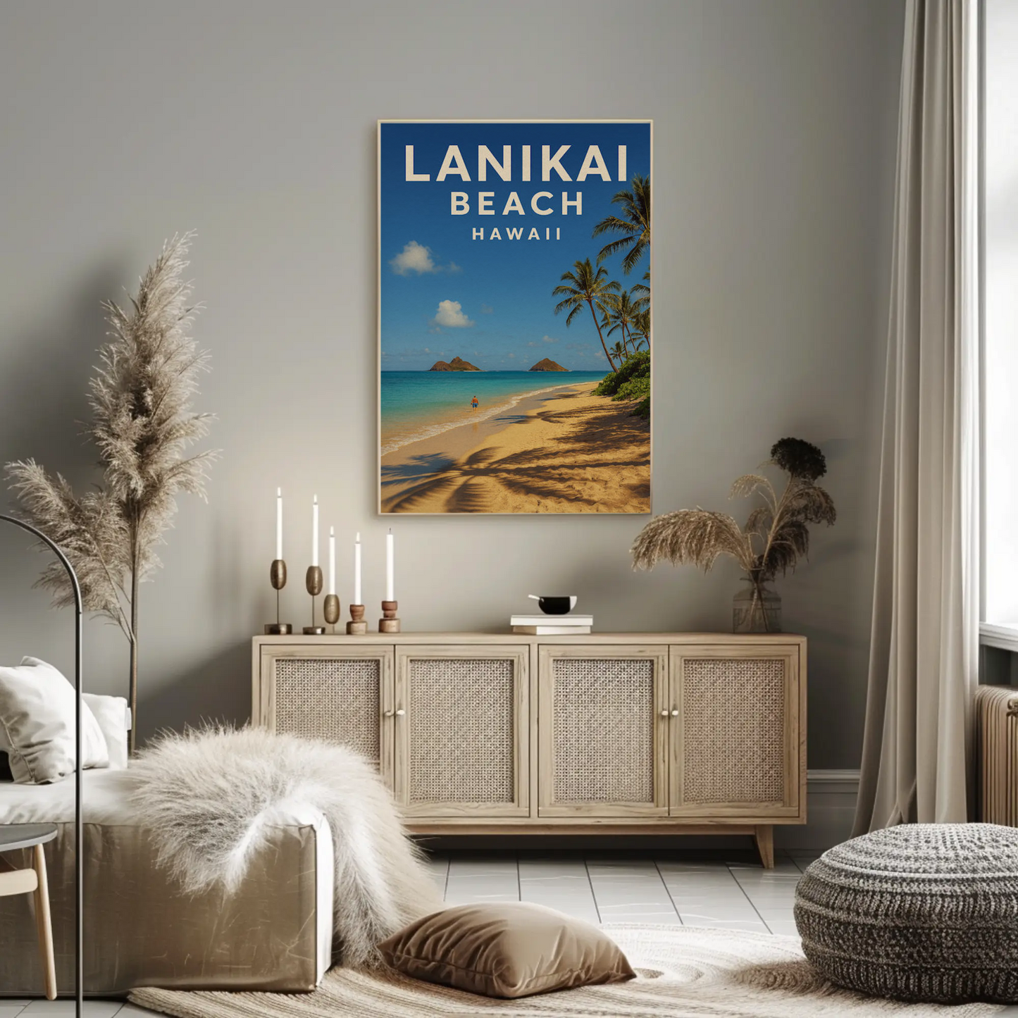 Lanikai Beach Hawaii Peaceful Tropical Paradise Poster