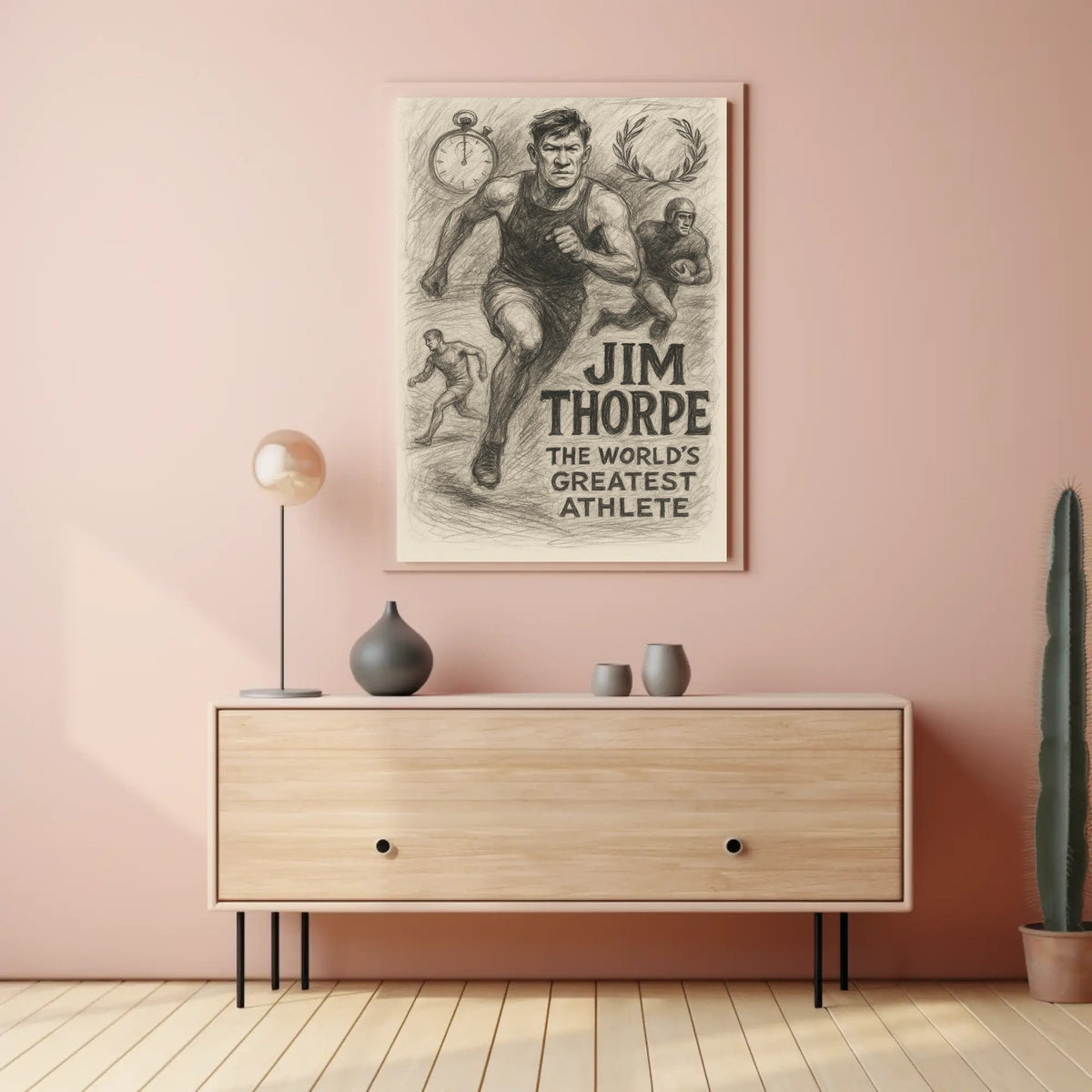 Jim Thorpe Celebrating Excellence Sports Poster Art