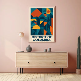 District Of Columbia Geometric Art Poster