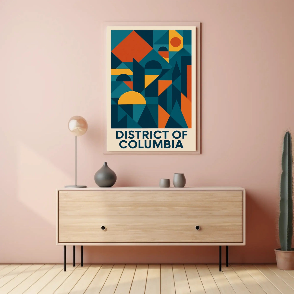 District Of Columbia Geometric Art Poster