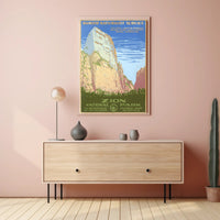 Zion National Park Vintage Ranger Poster Print