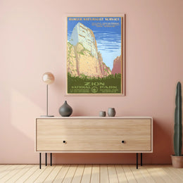 Zion National Park Vintage Ranger Poster Print