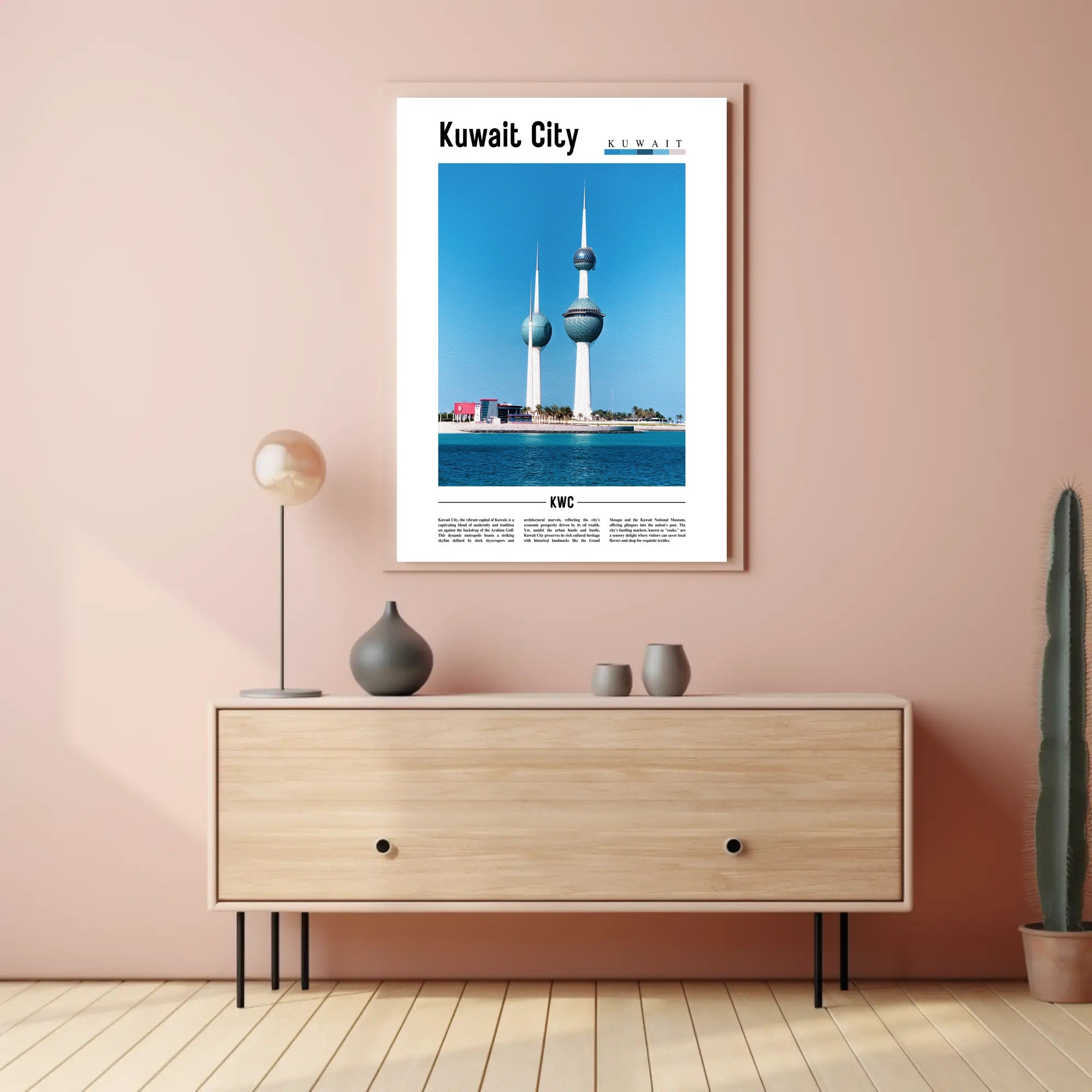 Kuwait City's Vibrant Urban Oasis Art Poster PosterGoat