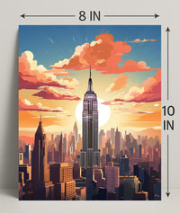 Sunset Over The Cityscape Poster