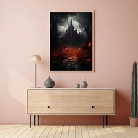 Gothic Castle At Dusk Poster PosterGoat