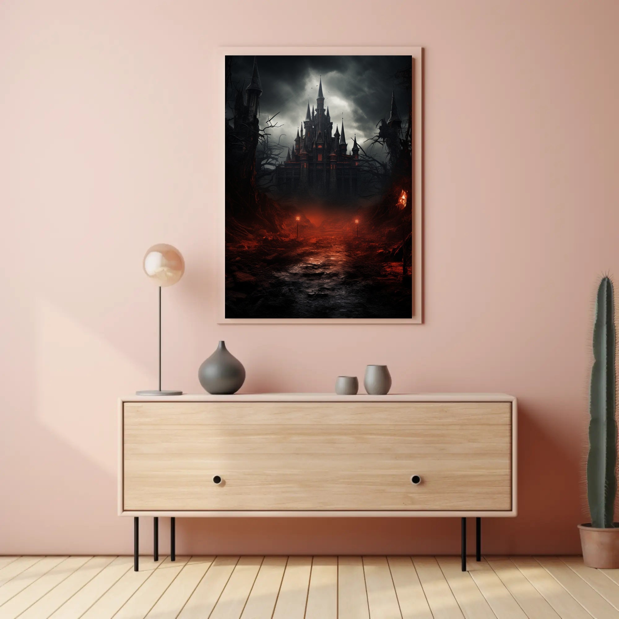 Gothic Castle At Dusk Poster PosterGoat