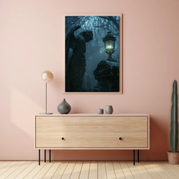 Eerie Angelic Cemetery Scene: Fantasy or Mythology Poster PosterGoat