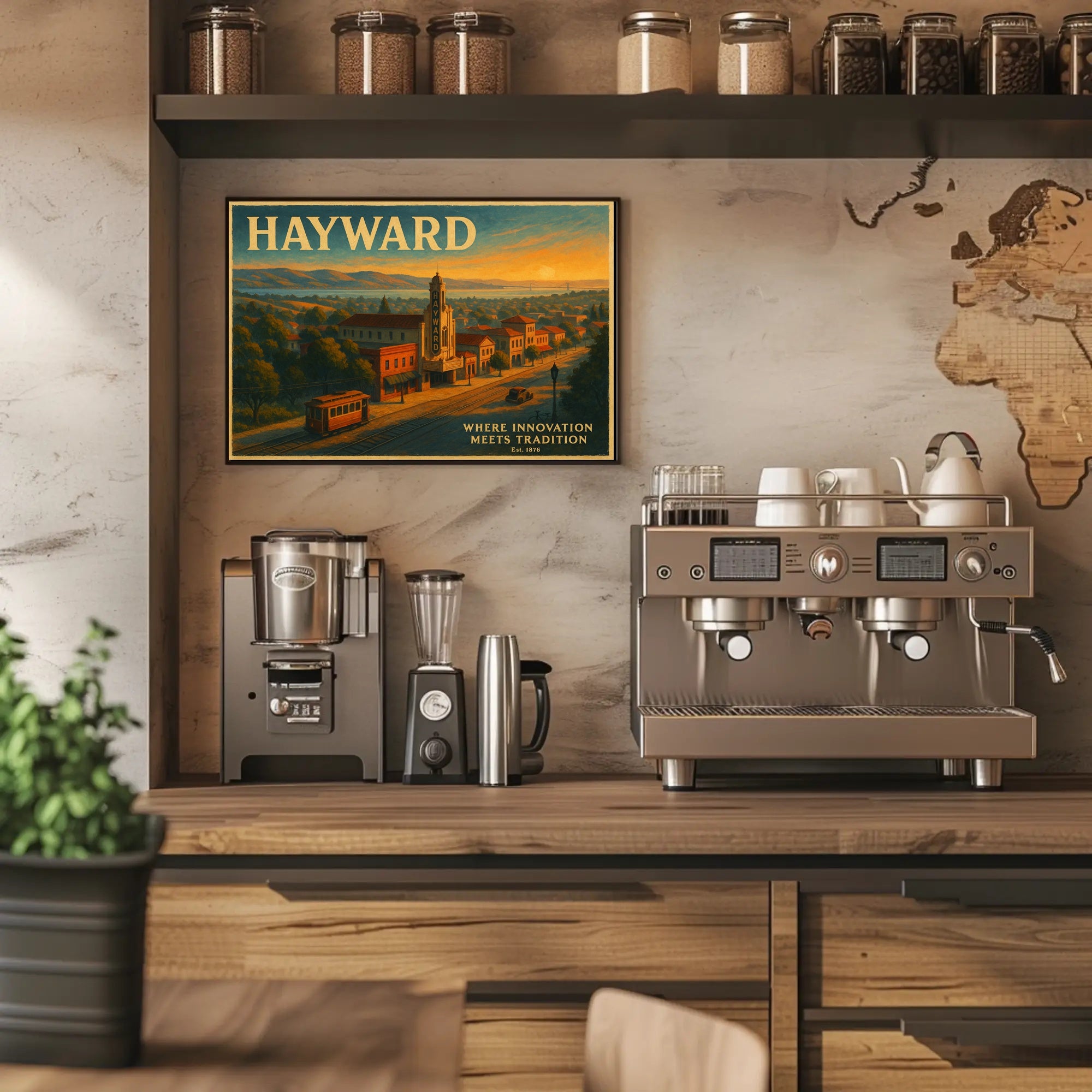 Hayward Travel Poster: Innovation Meets Tradition